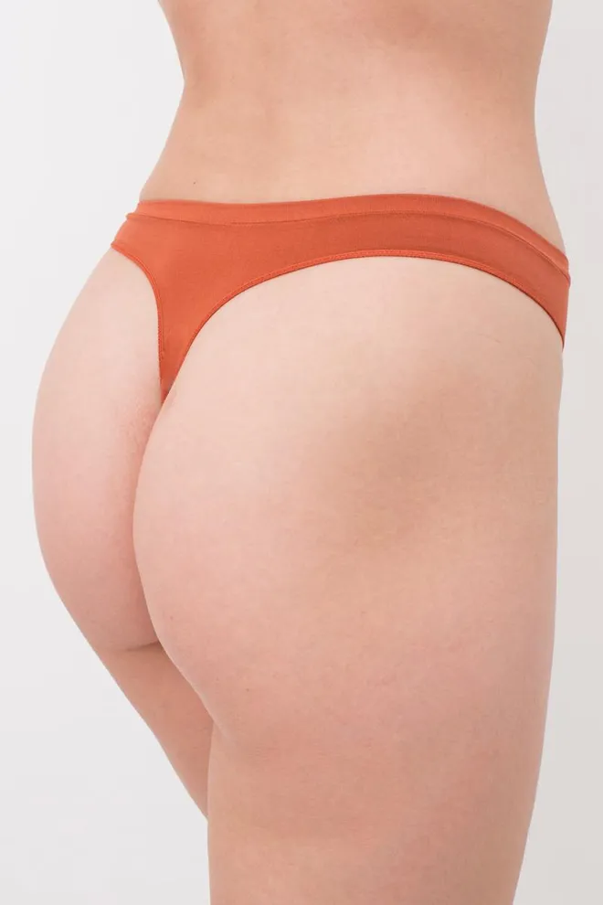 Женские бесшовные трусы стринги String briefs color Giulia (burnt sienna), оранжевый