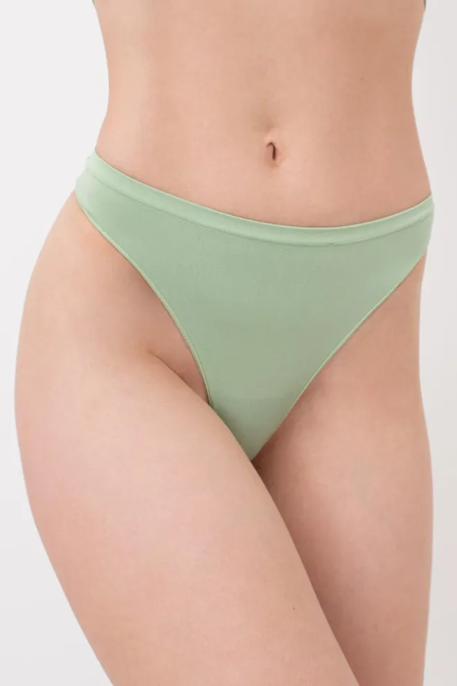 Женские бесшовные трусы стринги String briefs color Giulia (kohlrabi), зеленый