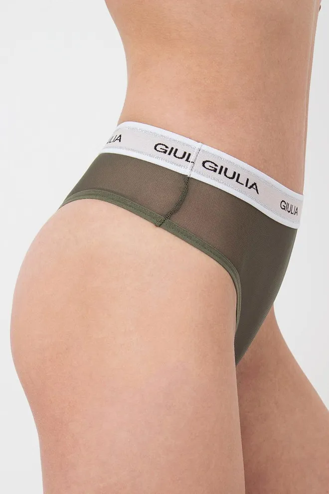 Женские трусы стринги в сетку на резинке String Briefs Net 2101/40 Giulia (khaki)