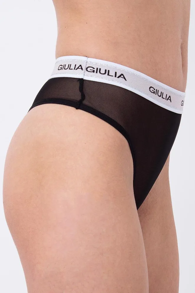 Женские трусы стринги в сетку на резинке String Briefs Net 2101/40 Giulia (black)