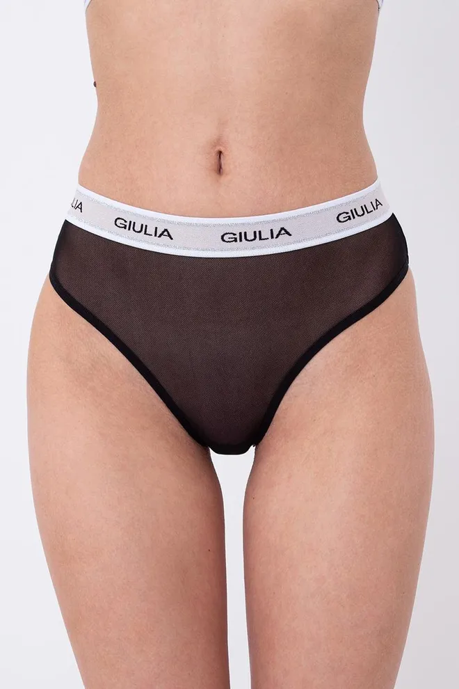 Женские трусы стринги в сетку на резинке String Briefs Net 2101/40 Giulia (black)