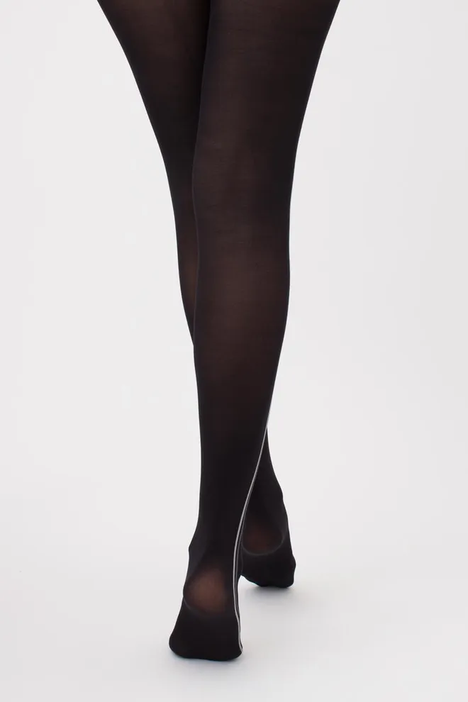 Колготки с вертикальными полосами Stripe 70 den model 2 Giulia (nero/grey)