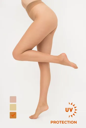 Классические колготки с УФ защитой SUNLIGHT 12 Giulia (caramel), бежевый