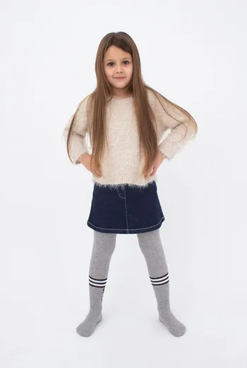 Подростковые колготки с рисунком Super girl D091 teen girl Giulia (light grey melange) Подростковые колготки с рисунком Super girl D091 teen girl Giulia (light grey melange)