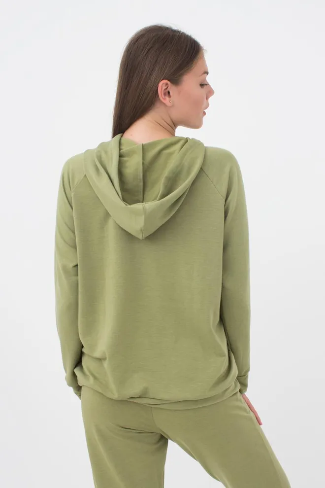 Свитшот с капюшоном женский Sweatshirt sport 4409/010 Giulia (khaki)