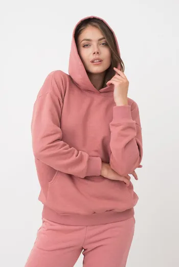 Женский худи из хлопка Sweatshirt sport 4409/160 Giulia (french rose) Женский худи из хлопка Sweatshirt sport 4409/160 Giulia (french rose)