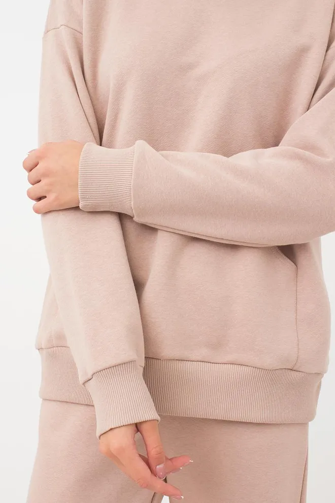 Женский худи из хлопка Sweatshirt sport 4409/160 Giulia (mokko)