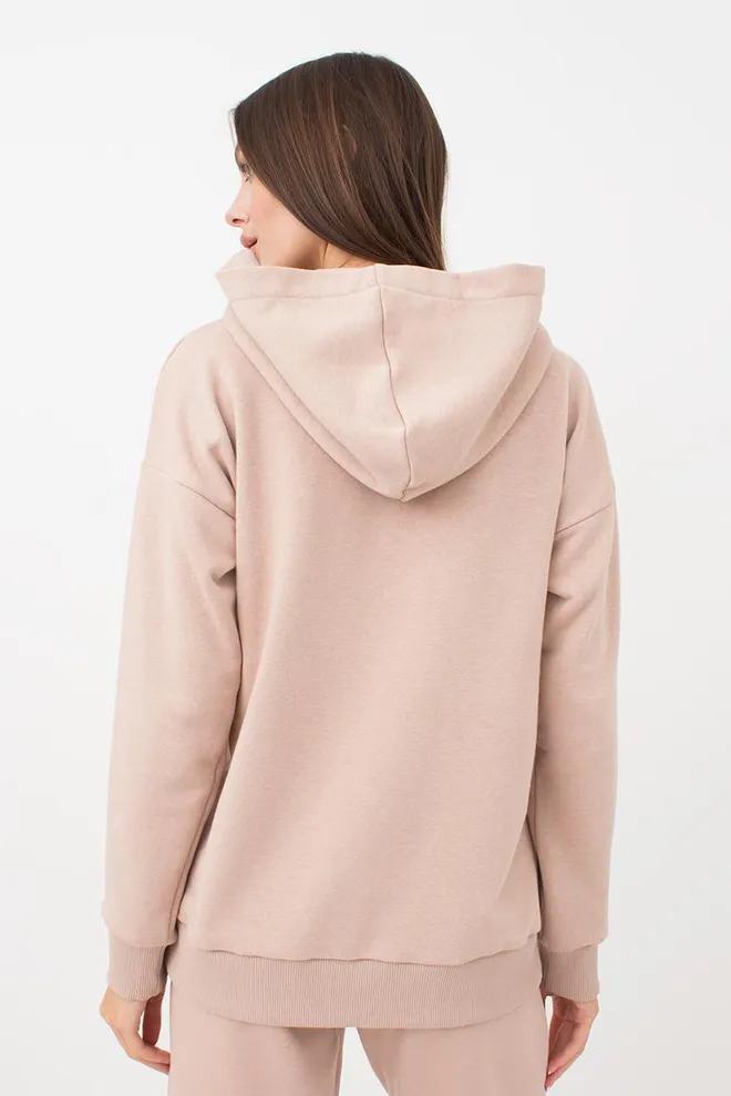 Женский худи из хлопка Sweatshirt sport 4409/160 Giulia (mokko)