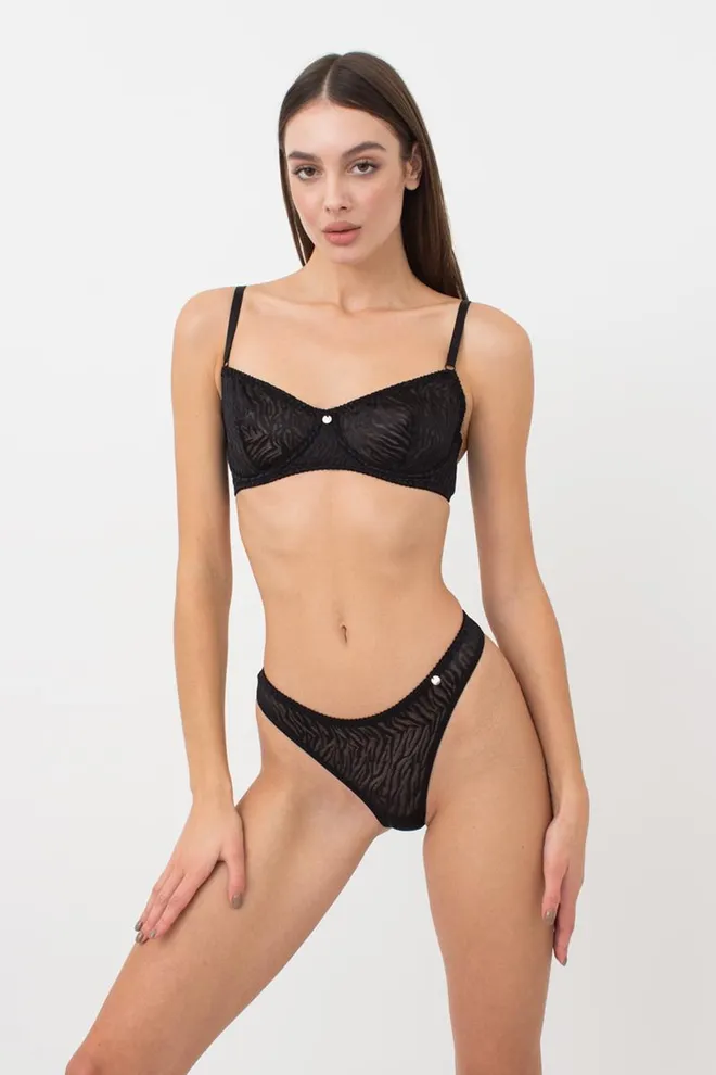 Кружевной бюстгальтер на косточках Sherry 1610/04 Giulia (black)