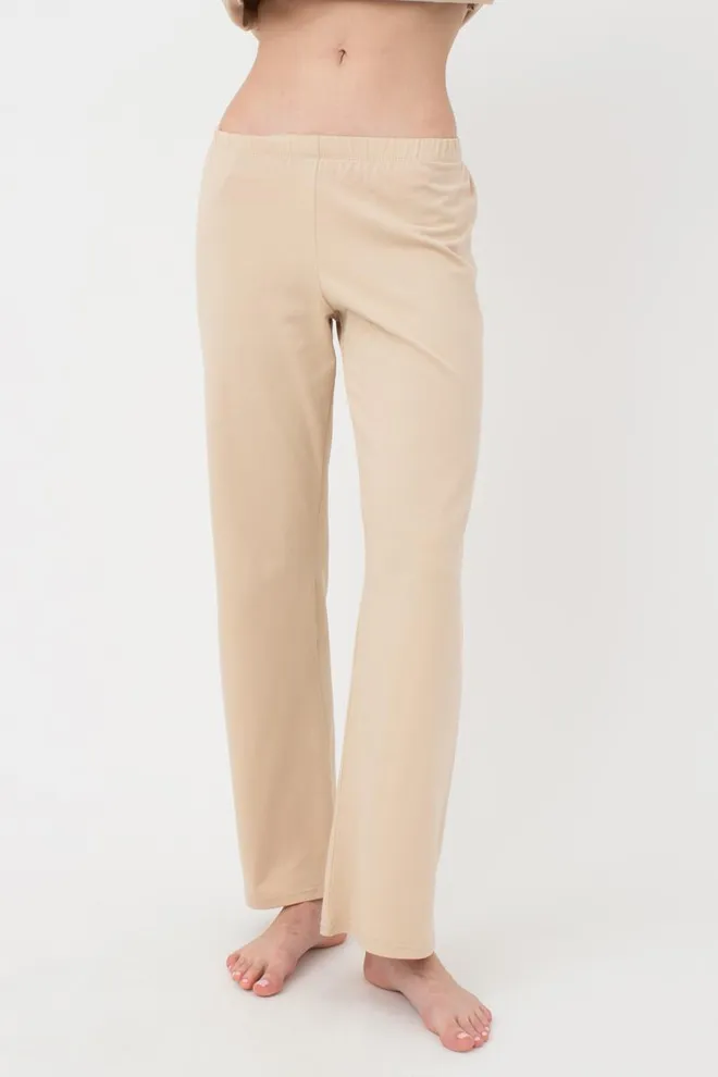 Женские хлопковые штаны Spring flowers 4315/010 Giulia (beige)