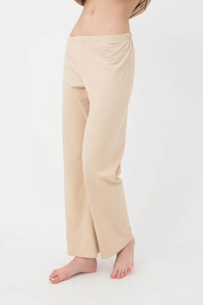 Женские хлопковые штаны Spring flowers 4315/010 Giulia (beige)