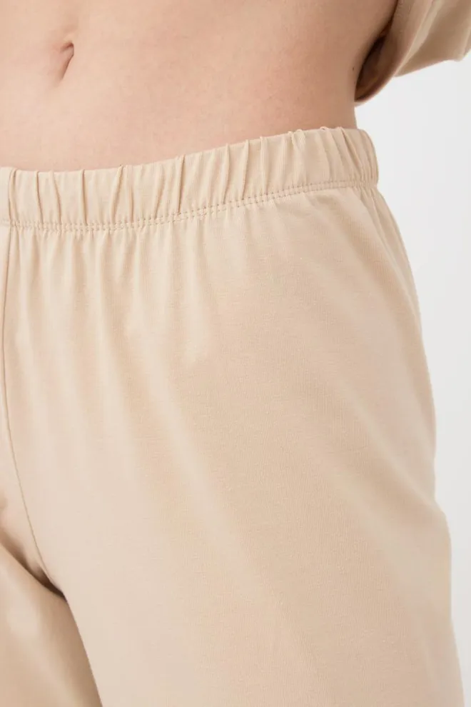 Женские хлопковые штаны Spring flowers 4315/010 Giulia (beige)