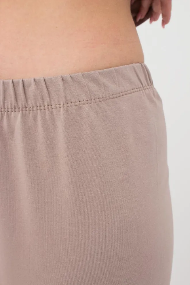 Женские хлопковые штаны Spring flowers 4316/010 Giulia (mokko)