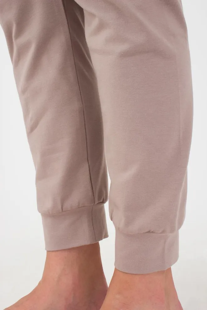 Женские хлопковые штаны Spring flowers 4316/010 Giulia (mokko)