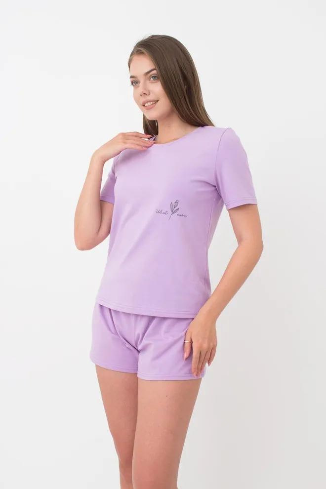 Женская футболка с принтом Spring flowers 4802/010 Giulia (lilac)