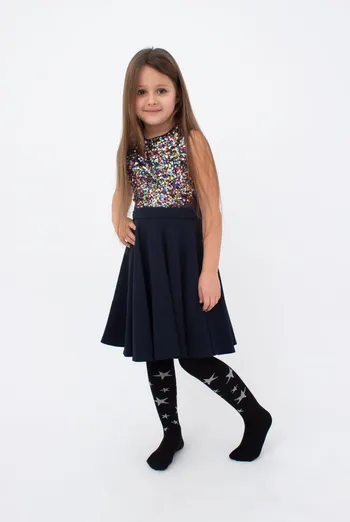 Подростковые колготки со звездами Stars D095 teen girl Giulia (black) Подростковые колготки со звездами Stars D095 teen girl Giulia (black)