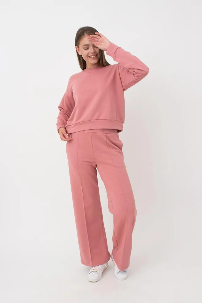 Женский свитшот из хлопка SWEATSHIRT SPORT 4408/160 Giulia (french rose), розовый
