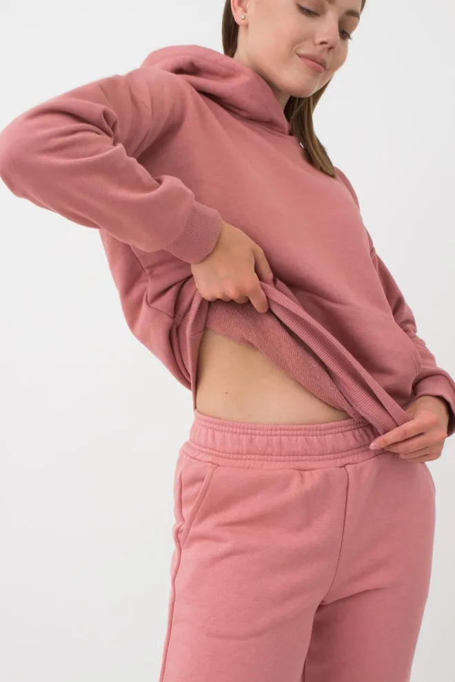 Женский худи из хлопка Sweatshirt sport 4409/160 Giulia (french rose)