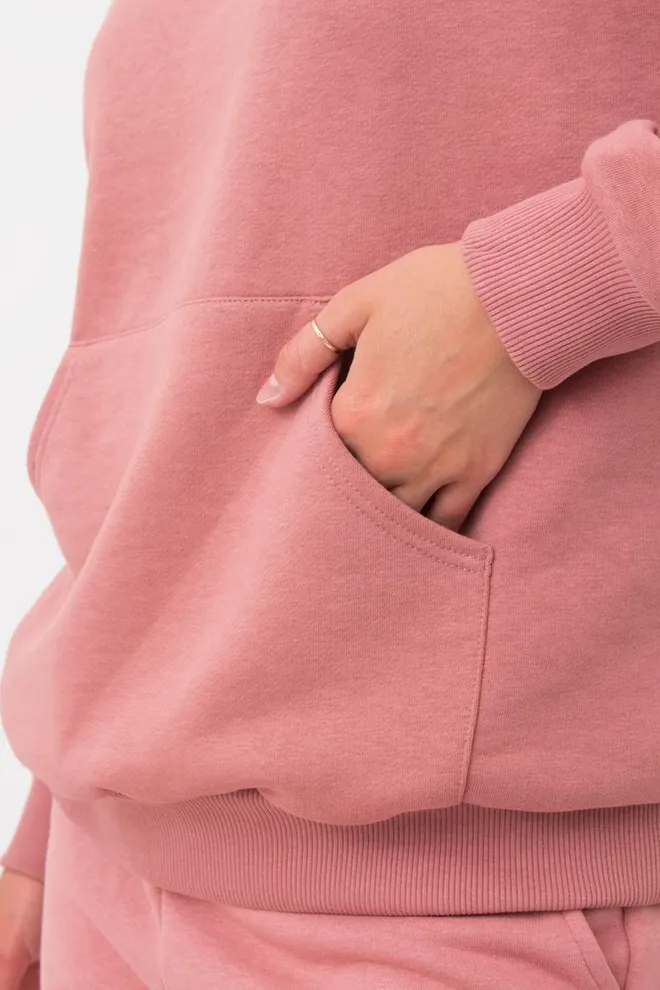Женский худи из хлопка Sweatshirt sport 4409/160 Giulia (french rose)