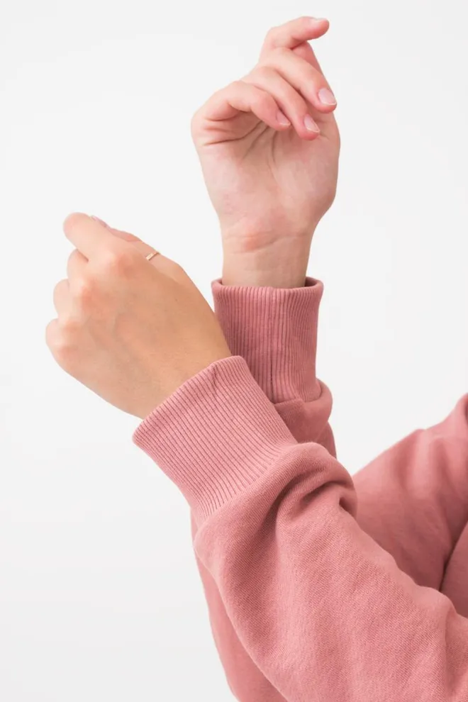 Женский худи из хлопка Sweatshirt sport 4409/160 Giulia (french rose)