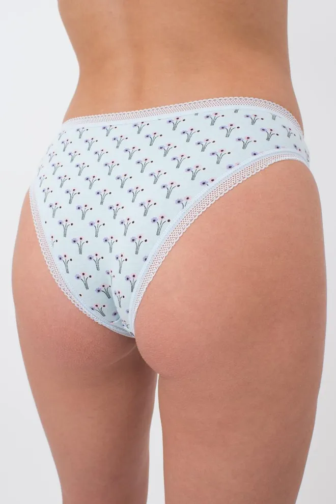Женские трусы бразилиана Sweet cotton 2212/06 Giulia (mint flow)
