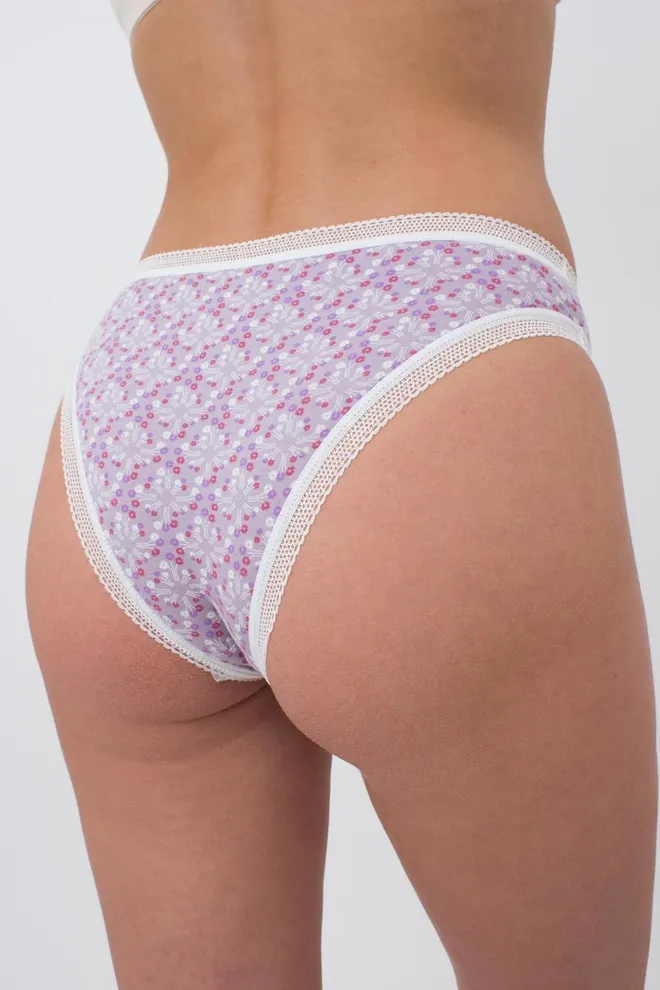 Женские трусы бразилиана Sweet cotton 2212/06 Giulia (lilac tracery)