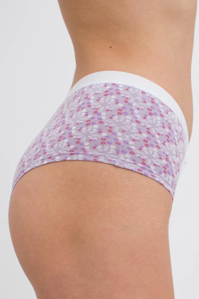 Женские трусы шортики Sweet cotton 2602/60 Giulia (lilac tracery)