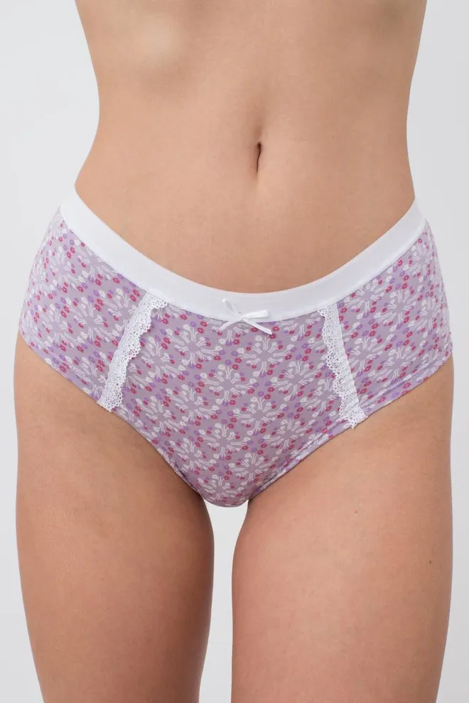 Женские трусы шортики Sweet cotton 2602/60 Giulia (lilac tracery)