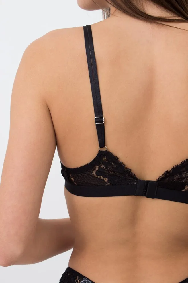 Кружевной бюстгальтер на косточках Sweet plum 1252/31 Giulia (black)