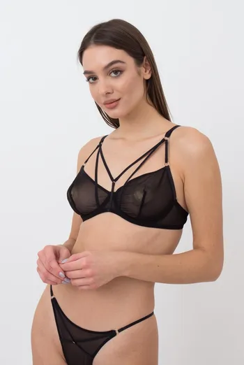 Бюстгальтер на косточках Sweet plum 1610/42 Giulia (black)