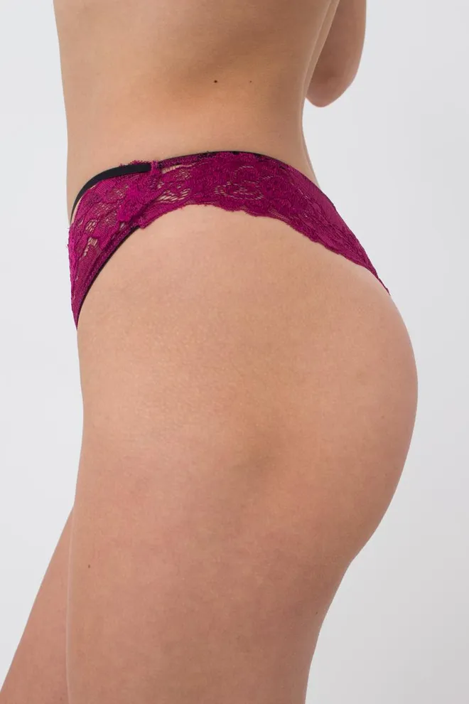 Кружевные трусы стринги Sweet plum 2107/31 Giulia (plum)