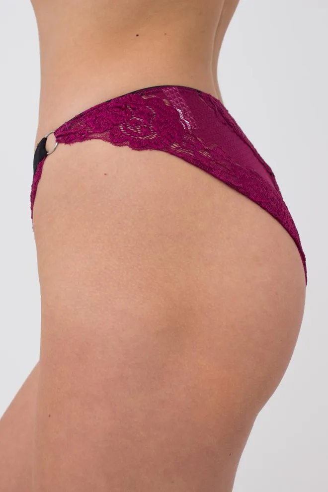 Кружевные трусики бразилиана Sweet plum 2309/31 Giulia (plum)