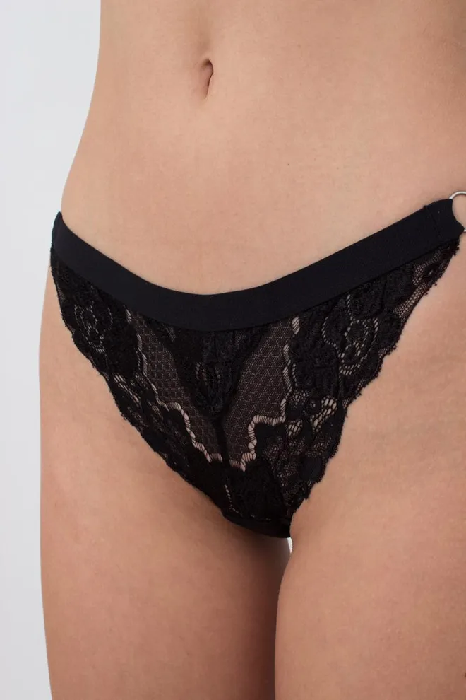 Кружевные трусики бразилиана Sweet plum 2309/31 Giulia (black)