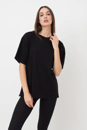 Женская хлопковая футболка T-shirt basic 4806/010 Giulia (black) Женская хлопковая футболка T-shirt basic 4806/010 Giulia (black)