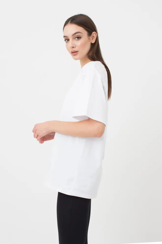 Женская хлопковая футболка T-shirt basic 4806/010 Giulia (white)