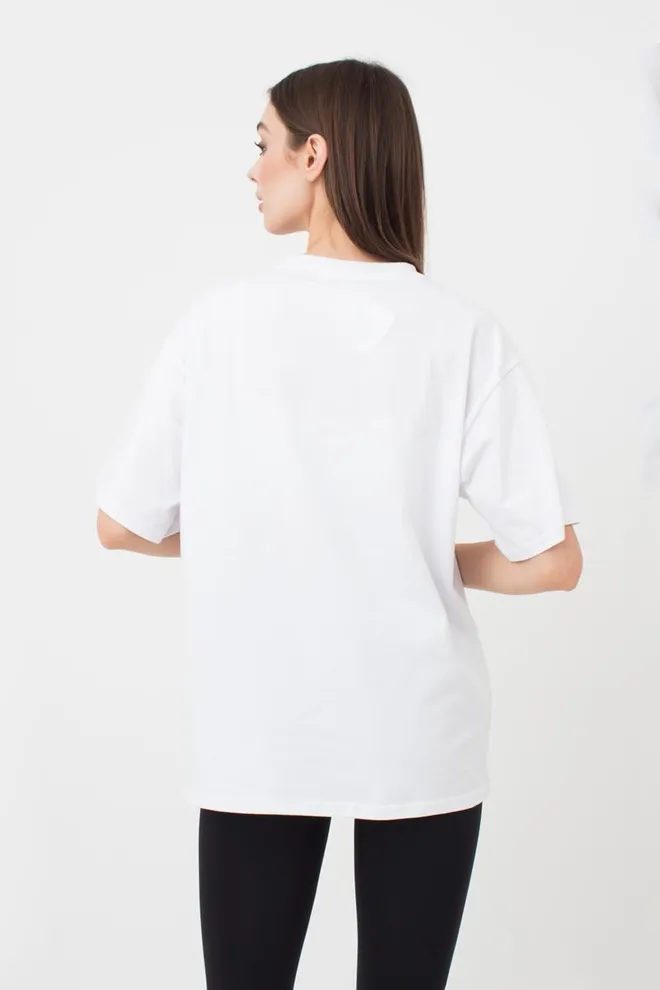 Женская хлопковая футболка T-shirt basic 4806/010 Giulia (white)