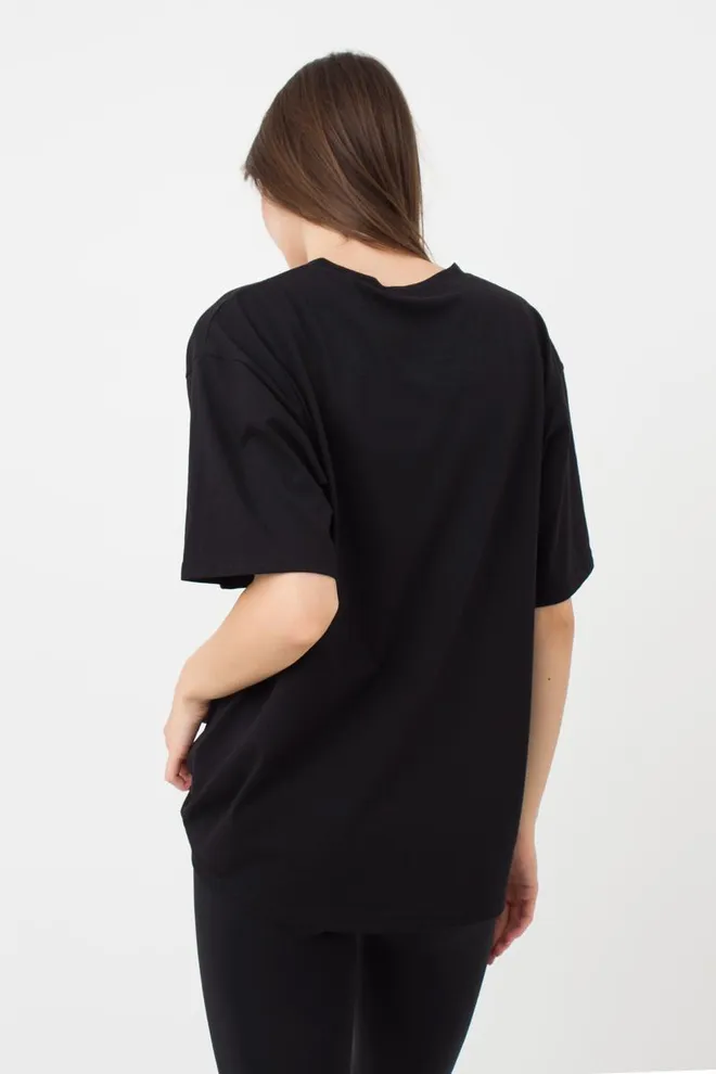 Женская хлопковая футболка T-shirt basic 4806/010 Giulia (black)