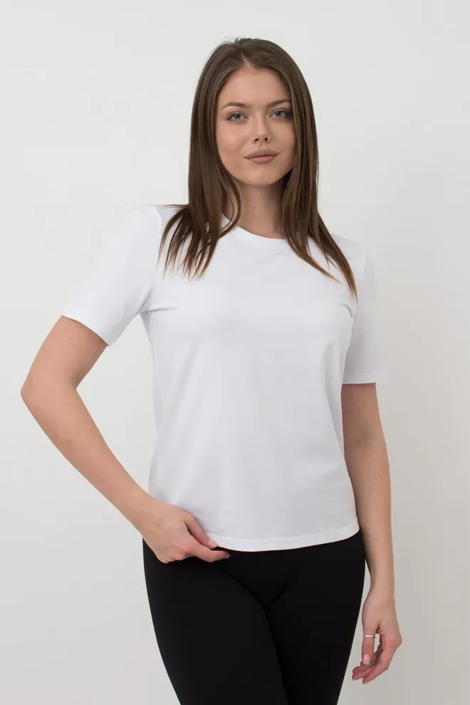 Футболка женская хлопковая T-shirt Classic 4802/010 Giulia (white)