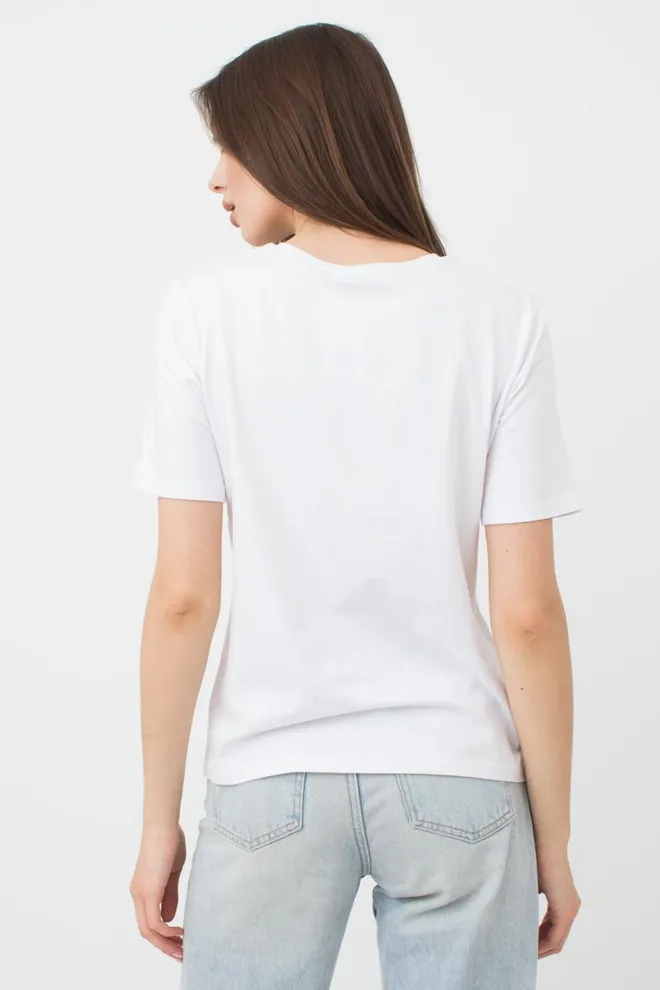 Футболка женская T-shirt print 4802/60 Giulia (white/crossword)