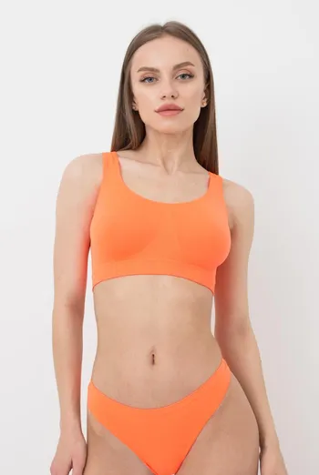Бесшовный топ на широких бретелях Tank top Giulia (orange neon) Бесшовный топ на широких бретелях Tank top Giulia (orange neon)