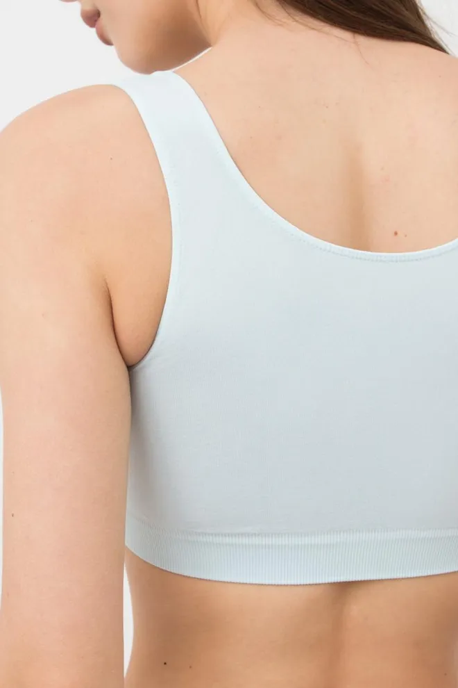 Бесшовный топ на широких бретелях Tank top Giulia (spun sugar)