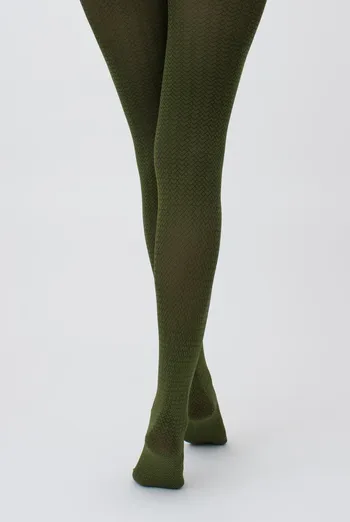 Колготки с геометрическим рисунком Tati 100 den model 2 Giulia (chive)