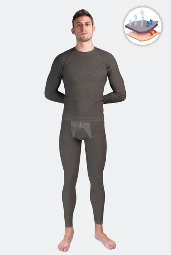 Термолеггинсы мужские бесшовные Thermo Leggings Melange Man Giulia (nero)