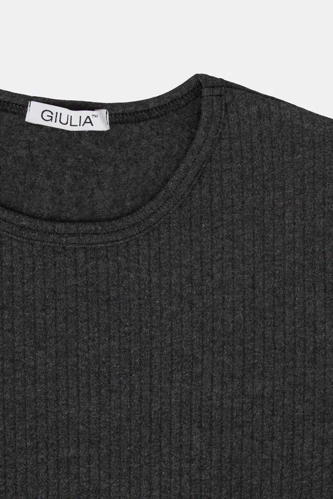 Термофутболка мужская в рубчик Thermo Sport 4701/190 Giulia (dark grey)