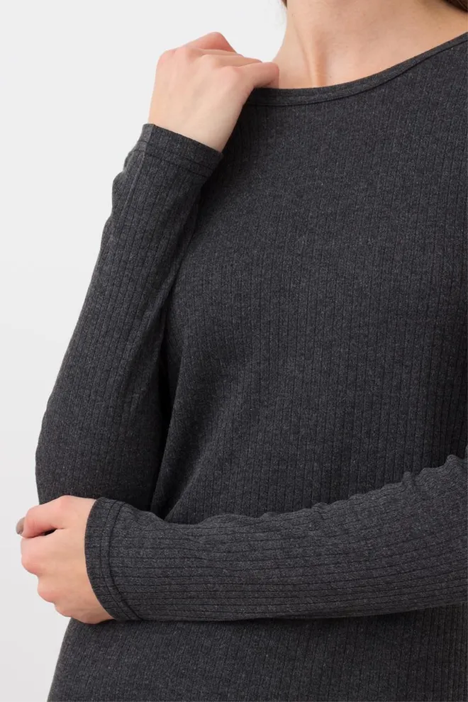 Термофутболка женская в рубчик Thermo Sport 4905/190 Giulia (dark grey)