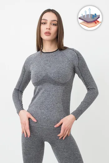 Термофутболка с длинным рукавом Thermo T-shirt Melange Giulia (nero)