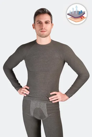 Термофутболка мужская бесшовная Thermo T-shirt Melange Man Giulia (nero)