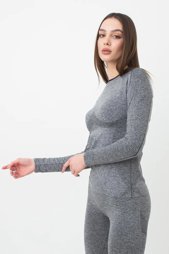 Термофутболка с длинным рукавом Thermo T-shirt Melange Giulia (nero)