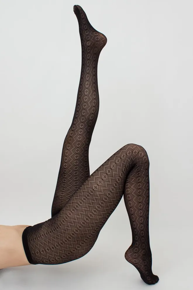 Колготки с ажурным рисунком Tissue 20 den model 3 Giulia (nero)