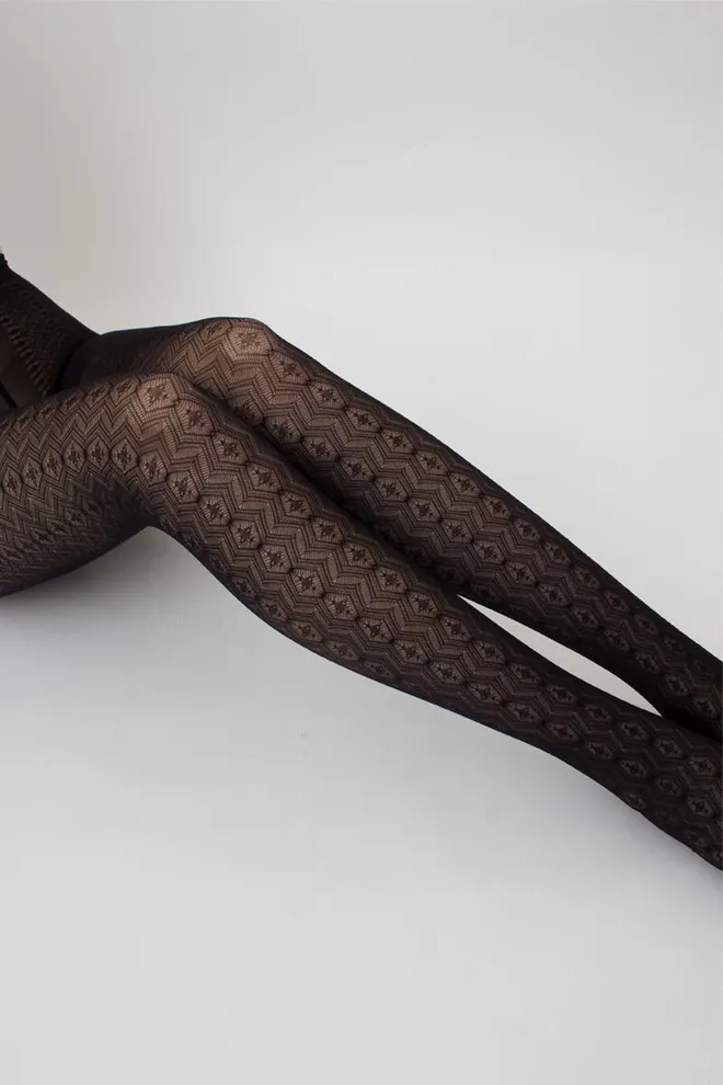 Колготки с ажурным рисунком Tissue 20 den model 3 Giulia (nero)